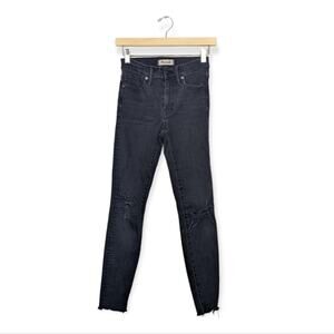 Madewell Skinny Jeans 25 Black 9 Inch High Rise Stretch Denim Classic